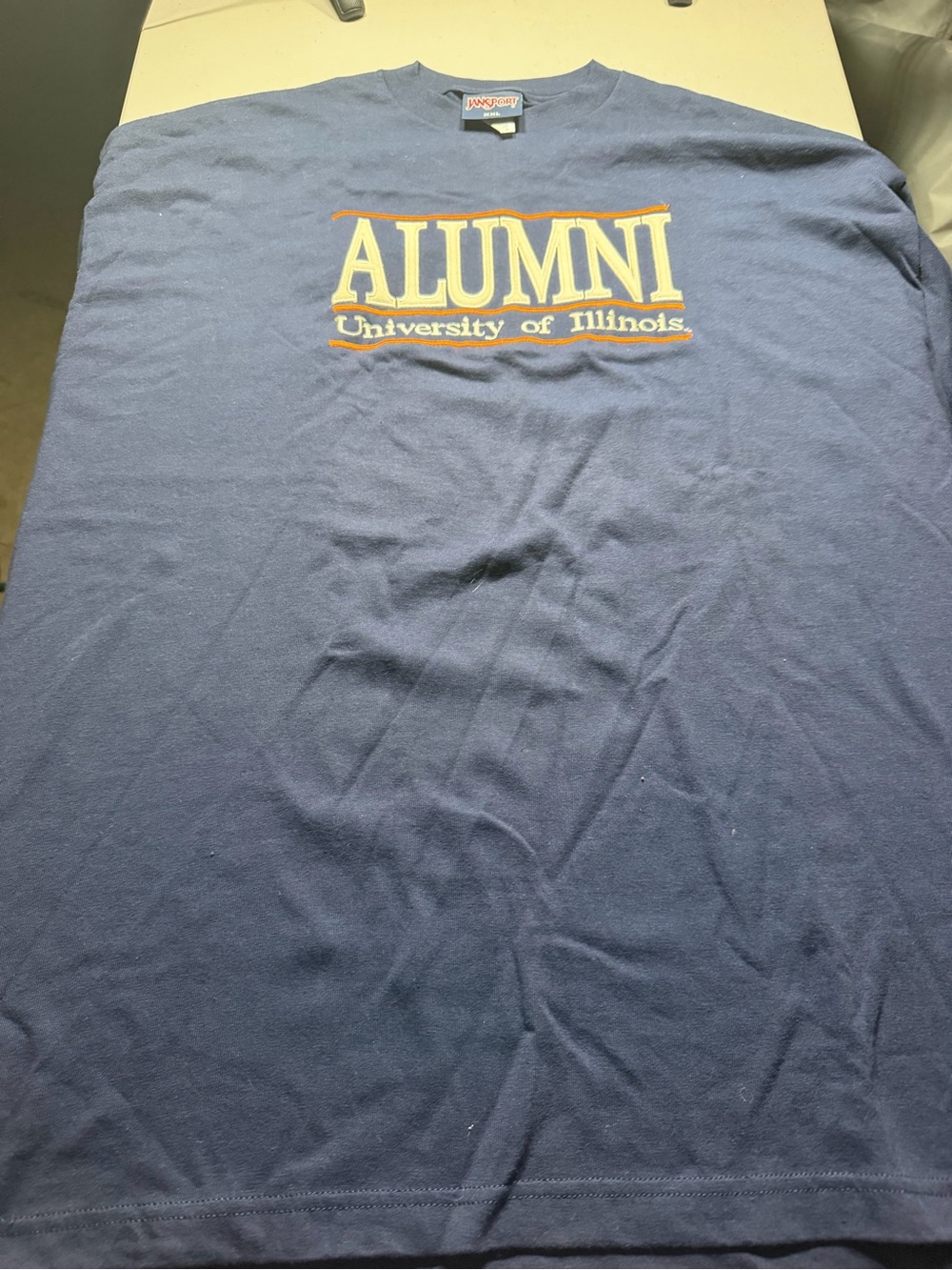 Jansport Navy Blue Alumni Graphic Tee with Gold Accent